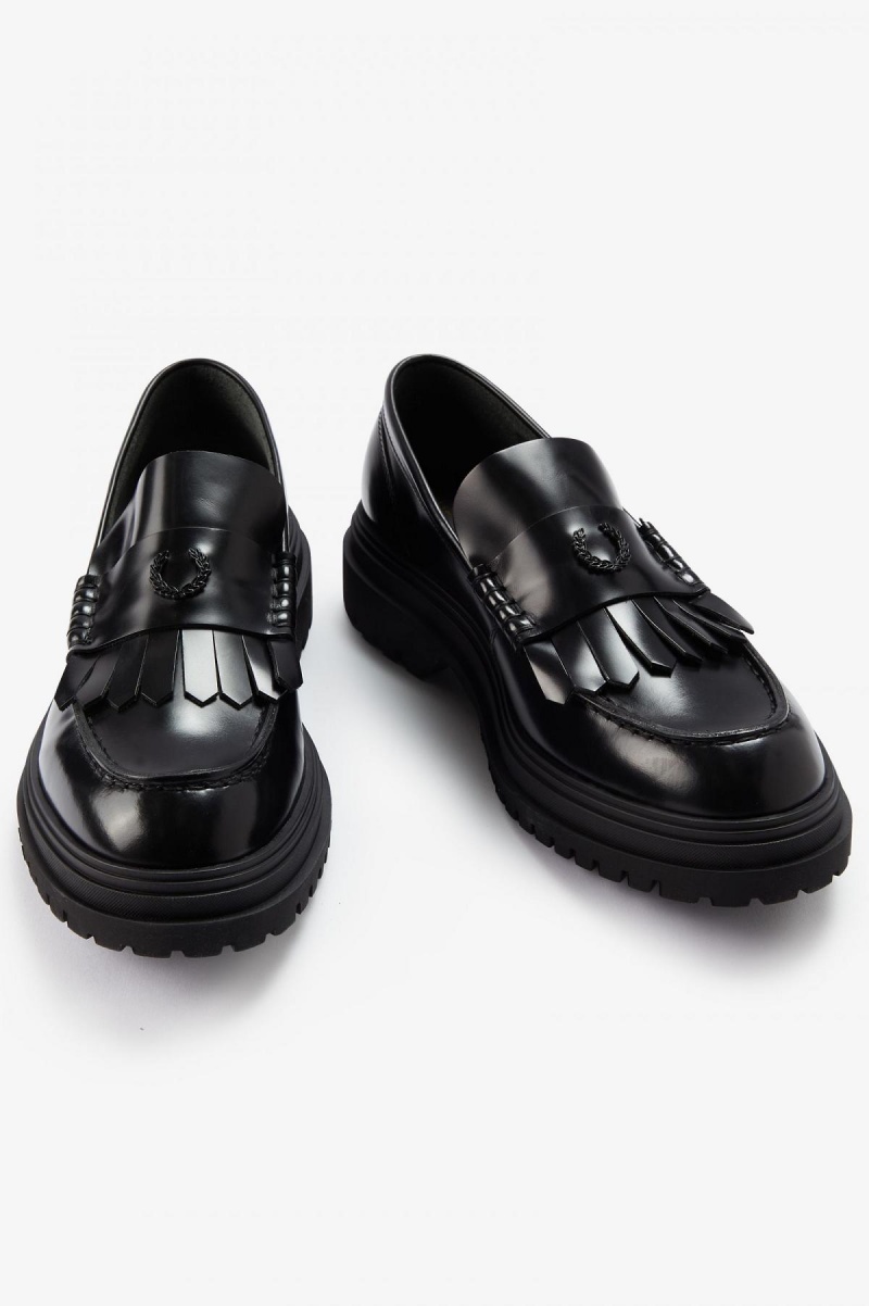 Zapatos Fred Perry Loafer Mujer Negras | PCLQX27283