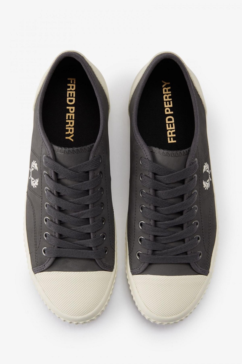 Zapatos Fred Perry Low Hughes Hombre Gunmetal / Ecru | CLJBT87264