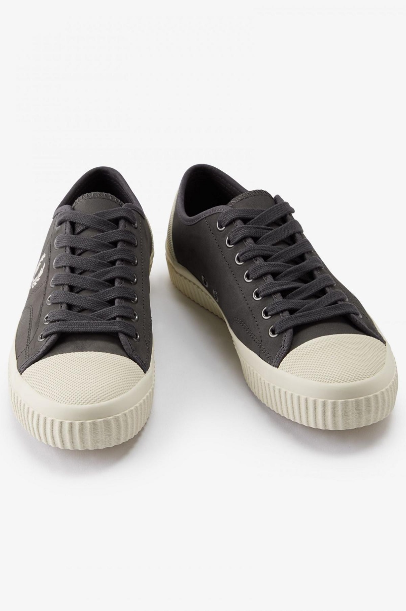 Zapatos Fred Perry Low Hughes Hombre Gunmetal / Ecru | CLJBT87264