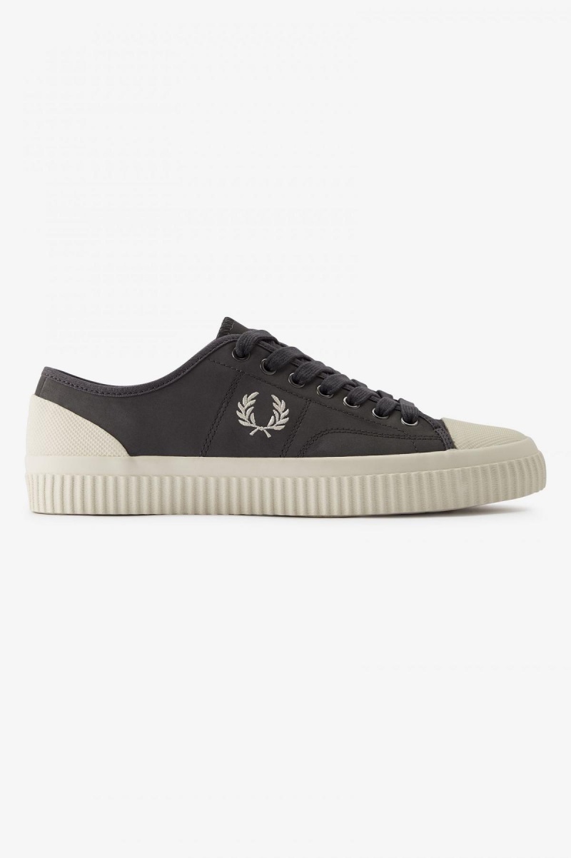 Zapatos Fred Perry Low Hughes Hombre Gunmetal / Ecru | CLJBT87264