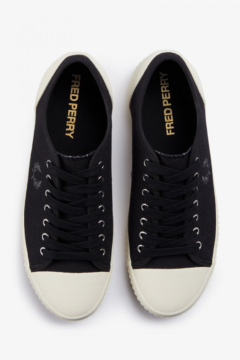 Zapatos Fred Perry Low Hughes Hombre Negras | FCLHY27429