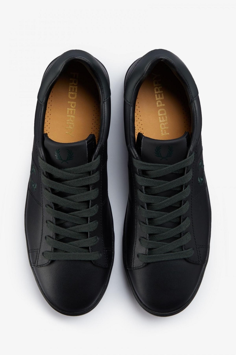 Zapatos Fred Perry Spencer Hombre Negras Verde | QCLUV71934